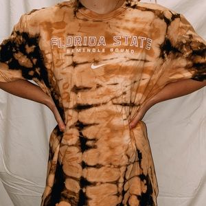 FSU hand tie dyed oversized tee